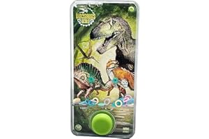 Makio Mini jeux d'eau - Jeux d'eau d'anneaux pour filles et enfants - Jeu de Voyage Aguaplay. Water Geme. Aqua Play (Tyrannosaurus Rex Vert)