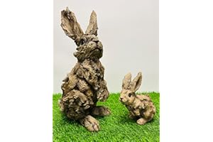 My Square Mile Rabbit Garden Ornament Vintage Statue Animal Hare Bunny Sculpture Large 41cm
