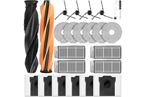 BISENKUD Accesorios para Dreame X50 Ultra / L50 Pro Ultra / X50 Master / L40s / Matrix10 Ultra Robot Aspirador 6 Bolsas de Polvo 6 Toallitas 4 Filtros 4 Cepillo Lateral 2 Cepillo Principal 1 Cepillo de