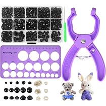 260 Occhi Di Sicurezza E Nasi Per Amigurumi, 5-14 Mm, Con Rondelle E Scatola, Per Peluche E Bambole Fai Da Te