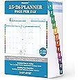 Planner Refills 2025-2026 - July 2025 - June 2026, 2025-2026 Two Pages Per Day, Daily and Monthly Planner, 8.4 x 5.5 Inches Daily Planner with Tabs
