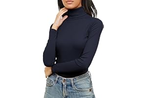Re Tech UK Womens Jumpers Plain Ribbed Cotton Polo Turtle Roll Neck Tunic Top Long Sleeve Sweatshirt Ladies Winter Clothes Pullover Sweaters