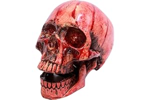 GHOULISH PRODUCTIONS Ghoulish Production - Experimento de Calavera de Resina Ensangrentada, Línea Cráneos de Resina, Disfraz de Látex Resistente, Pintada a Mano, Halloween, Desfile de Carnaval, Fiesta de Disfraces.