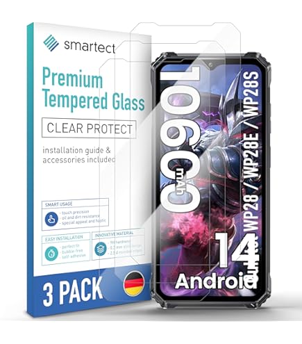 FortiCase 4 pezzi Vetro Temperato per Oukitel WP35 Pro,Pellicola Prottetiva Anti-Impronte Senza Bolle,Oleorepellente Pellicola Schermo per Oukitel WP35 Pro - GHM