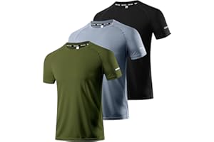 Boyzn 1 lub 3-pak męskich koszulek treningowych do biegania, suche dopasowanie odprowadzające wilgoć, sportowe koszulki sportowe z krótkim rękawem
