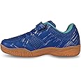 Nivia Appeal Kids Badminton Shoes | Non-Marking Court Shoes for Young Players | Red & Royal Blue