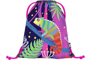 Baagl Sac de sport pour filles, sac à chaussures imperméable pour enfants, écoles et jardins d'enfants Sac de sport à cordon pour garçons, sac à dos à cordon