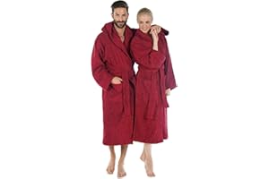 CelinaTex S-XXXL Bademantel Kapuze oder Schalkragen Uni lang aufgesetzte Taschen Damen Herren Unisex warm Frottee Baumwolle OEKO-TEX