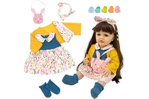 XERTEAM 10 sztuk ubranek dla lalek dla niemowląt, 50,8 cm długości, ubranka dla lalek dla dziewczynek / chłopców, 50,8-55,9 cm długie stroje dla lalek z sukienką, płaszczem, skarpetkami, torbą, opaską na