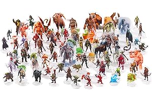 IPEAU Miniaturas DND Granel Tribu Salvaje Dungeons and Dragons Starter Set Planas Figuras 2D Kit D&D 5E Terreno Pathfinder Mapa Accesorios Aventuras TTRPG Suministros Juegos de rol Regalos Jugadores DM