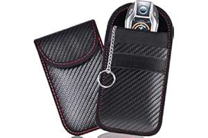 MORJCG 2Pcs Car Key Signal Blocker, Key Pouches Signal Blocker, Faraday Key Pouch, Keyless Car Key Signal Blocker Pouch, Faraday Bag for Car Keys, Faraday Pouch for Car Keys, Key Blocker for Keyless Car
