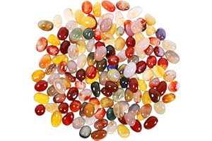 Huiguli 550g Pietre Naturali Burattate per Bambini, Piccola Pietre Levigate Colorate, Pietre Decorative per Acquario, Giardino, Riempitivi per Vasi, Piante Grasse, Micro Paesaggio, Giochi con Pietre