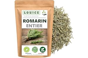 LOUICE Romarin séché 100g - Ajoutez une Touche Méditerranéenne à Vos Plats - Sachet Fraîcheur - Assaisonnement Sain avec Romarin séché pour Rehausser Vos Plats Sucrés et Salés (100)