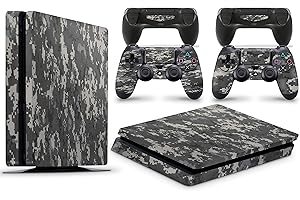 giZmoZ n gadgetZ GNG PS4 Slim Konsolen-Gehäuseaufkleber, Motiv: DIGITAL CAMO, inklusive 2er-Set mit Aufklebern für Controller