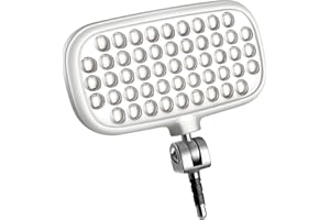 Metz mecalight LED-72 smart in Weiß | LED-Videolicht für Smartphones & Tablets mit 51 LEDs und 72 LUX, eigenen Lithium-Polymer-Akku, 3 Modi, für Fotos oder Videos geeignet etc