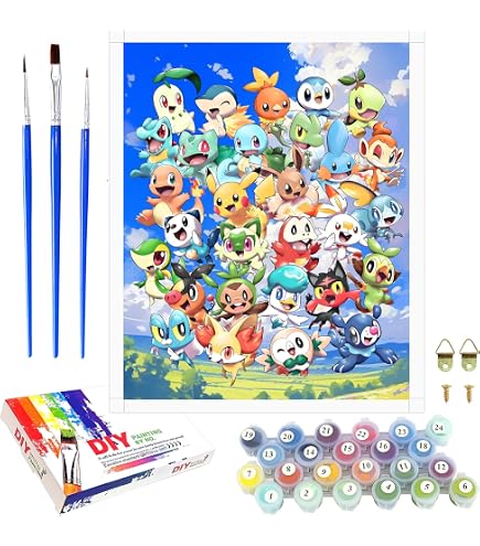 GOACRS Malen Nach Zahlen mit Keilrahmen für Junior Erwachsene Kinder Anfänger, 20x20cm Kleine Paint by Numbers Set mit Leinwand Pinseln Acrylfarben, DIY Malerei Basteln Kit für Jungen & Mädchen ab 6 GOACRS Malen Nach Zahlen mit Keilrahmen für Junior Erwachsene Kinder Anfänger, 20x20cm Kleine Paint by Numbers Set mit Leinwand Pinseln Acrylfarben, DIY Malerei Basteln Kit für Jungen & Mädchen ab 6