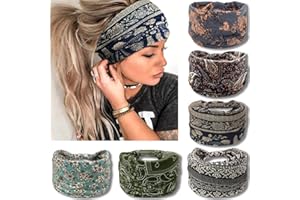 VENUSTE Wide Headbands for Women's Hair, Fashion Knotted Head Bands for Adult Women Hair Accessories, 6PCS (Boho)