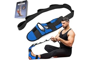 DMOOSE FITNESS DMoose Yoga Strap Fascia Stretcher - Yoga Strap Fascia Stretcher Calf Stretcher & Foot Stretcher for Plantar Fasciitis Muscle Strain Ankle Injury - Exercise Strap for Stretching Leg Muscles
