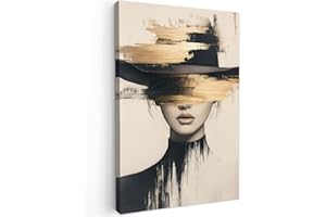 MuchoWow© Impression sur Toile Decoration Murale Peinture 40x60 cm Tableaux Art Décoratif Muraux Décoration Chambre Femme - Chapeau - Peinture