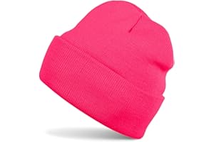 styleBREAKER Unisex Beanie Mütze einfarbig | Klassische Feinstrick Winter Strickmütze mit breitem Umschlag | Elastische Beanie in vielen Farben für Damen und Herren