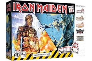 Zombicide Iron Maiden Character Pack #3 - Fear of The Dark & Wicker Man Miniatury! Strategiczna gra planszowa kooperacyjna, wiek 14+, 1-6 graczy, 60 minut odtwarzania, wykonana przez CMON