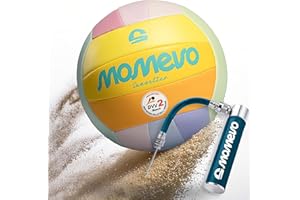 Momevo Sunsetter Pallone Pallavolo - Pallone Beach Volley, confermato DVV, misura ufficiale 5, superficie morbida in poliuretano, ideale come regalo