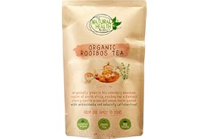 Organic Rooibos Tea aka Redbush Tea Bags By The Natural Health Market - Plant-Based Pyramid Tea Bag - (50 Tea Bags)