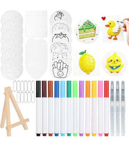 Guhupoy 64PCS Magic Puffy Paint Schwammbilder, Magi Produktbild-Vorschau 11
