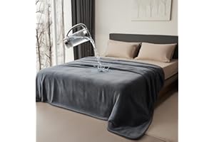 Bedding Aid Manta Impermeable, Manta Impermeable Cama, Manta Impermeable Perro, Manta Impermeable Sofa (Gris Oscuro/Gris Claro, 152x203cm)