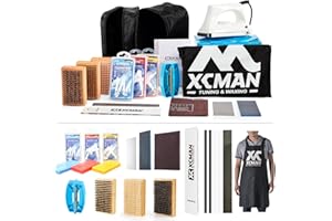 XCMAN Kit Complet d’accordage et de fartage pour Skis, Snowboard avec Fer à Farter, Fart Universel, affûteuse de carres, raclette pour Fart Ptex