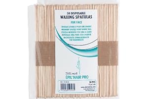 Sibel Pack de 50 Spatules Jetables pour Epilation du Visage 11.3 cm
