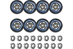 LALAGO ruedas patin en linea 80mm, 8 piezas ruedas patin en linea 88AHRPU, ruedas patin en linea con rodamiento ABEC9, ruedas patin interior/exterior para K2 Hudora Gonex Apollo patin en linea