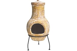 Buschbeck Feuerstelle, Aztekenofen Plain, gelb, 31 x 31 x 65 cm, 90097.000