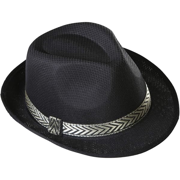 Chapeau Fedora Homme DongBao - Cuir Faux, Style Trilby Jazz - Taille M/L/XL