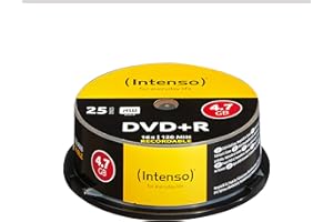 Intenso DVD+R Rohlinge 4,7GB 1x-16x 25er Spindel Cakebox kratzfest