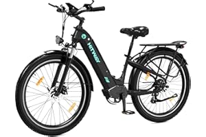 ‎HITWAY HITWAY E Bike 26X3.0 City Elektrofahrrad Pedelec, 250W City Cruiser E-Bike, 48V 18Ah austauschbarer Akku, max. Reichweite 55–80 km, 7 Gänge, Pendler-Elektrofahrrad für Erwachsene