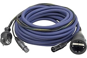 DAP FP09 Cable de alimentación/señal 10m schuko-schuko/XLR-XLR, AUDIO