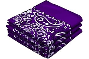 EVERY-VILLE Where EVERYone is Welcome 3 Pack 100% Cotton Bandana for Women Men Gift Packaging - Cowgirl Cowboy Accessories Scarf Headband Neckerchief - Large Paisley Hair Face Covering