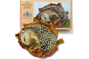 G&H DECOR Statue de hérisson réaliste en résine de 14 cm - Sculpture Peinte à la Main - Détails complexes adaptés à Une Utilisation en intérieur ou en extérieur - Décor de pelouse résistant aux intempéries