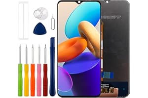 Duotipa Display LCD da 6,55", compatibile con vivo Y22s V2206/Y22 V2207/Y17S (nero senza cornice), display LCD touchscreen, digitalizzatore, montaggio con kit di strumenti di riparazione