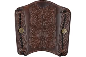 ‎JACKALOPE ARCHERY JACKALOPE Dragun - Plate - Armschutz; Zubehör zum Bogenschießen, Schutz aus hochwertiges weiches Leder mit Ornament