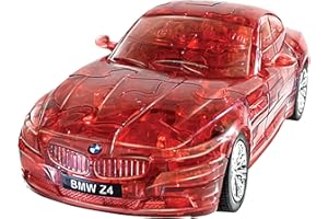 herpa- BMW Puzzle Fun 3D 80657081-BMW Z4, Rouge Transparent, 80657081