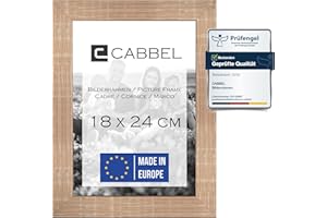 Ramka na zdjęcia CABBEL 18x24 cm, mokka, solidna rama z drewna MDF, nietłukące pleksi, do powieszenia i postawienia, idealna na zdjęcia/obrazy/kolaże
