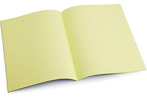 Crossbow Education Dyslexia Tinted Exercise Books - A4-10mm squared - Yellow (10 Pack)