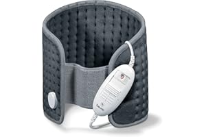 ‎BEURER Beurer HK 49 Przytulna poduszka grzewcza, do stosowania na brzuch i plecy, z gumką i zapięciem na rzepy, automatyczne wyłączenie, można prać w pralce