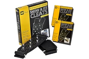 Guaranteed4Less Snow Ice Grips Grippers Winter Over The Shoes Boots Universal Metal Spikes Studs