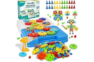 IIROMECI Gears Toys for Kids Ages 4-8, STEM Educational Construction Toys, Super Building Toy Set for Boys and Girls, Engineering Building Blocks Creative Learning Toy Set