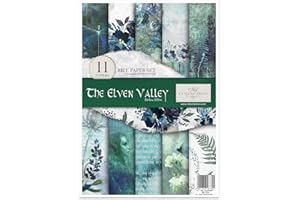 ITD Collection - Reispapier Kreativset A4 Decoupage Rice Paper Sheet 29,7 x 21 cm Serviettentechnik Mehrfarben (The Elven Valley)