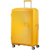American Tourister Soundbox Trolley Large 77 cm | Golden Yellow, Expandable Hardcase, 77H x 51.5W x 29.5D cm, 97/110L, 4.2 kg