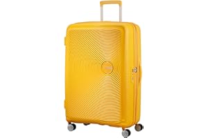 American Tourister Soundbox - Spinner L Expandable Suitcase, 77 cm, 110 L, Yellow (Golden Yellow)
